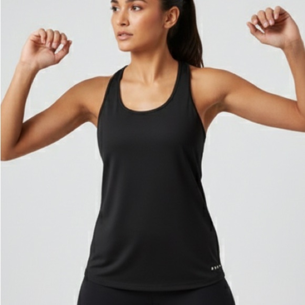 Luxe Black Racerback Tank Top